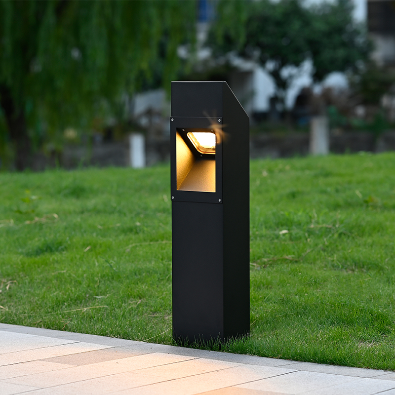 YMLED-6246 Uusi suorakaiteen muotoinen ulkona oleva LED-pollari nurmikon valaistus